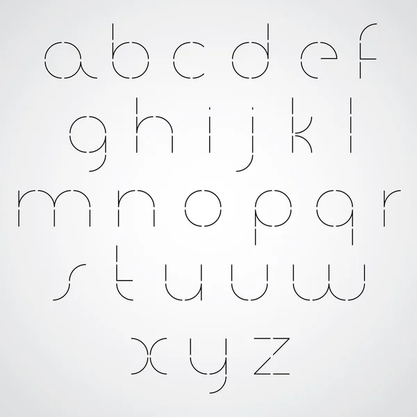 Alfabeto digitale, font vettoriale in stile moderno . — Vettoriale Stock