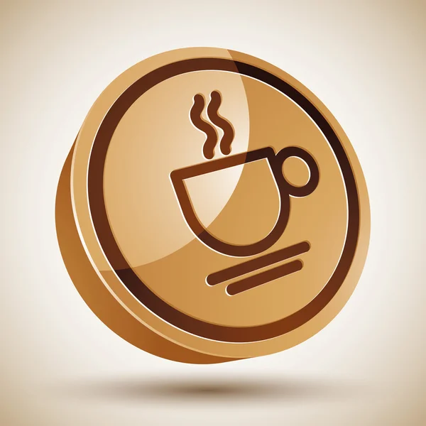 Taza de café icono. — Vector de stock