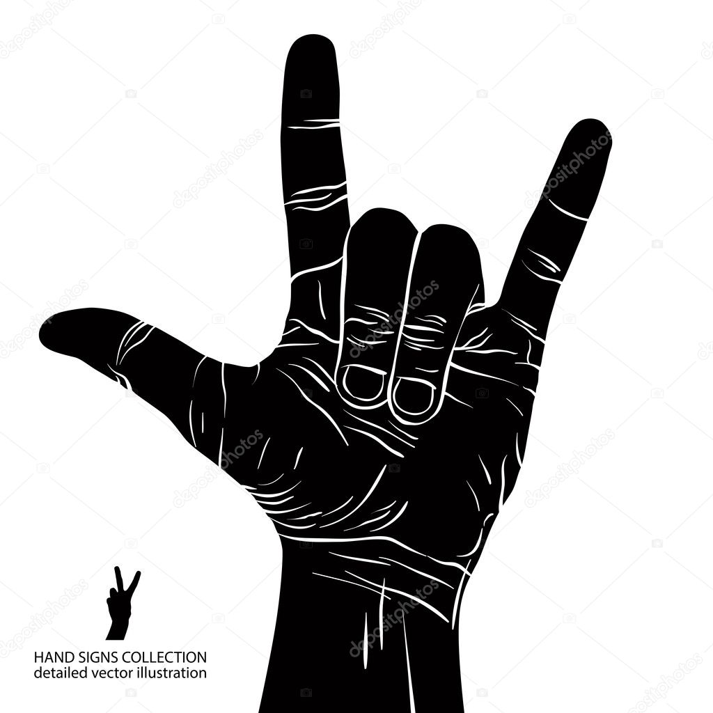 Rock on hand sign, rock n roll, hard rock, heavy metal, music, d