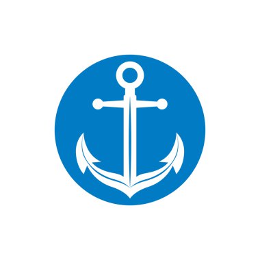 çapa sembolü, tek renkli vektör simgesi.