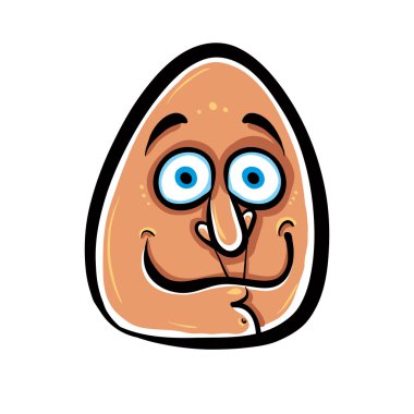 komik karikatür face, vektör çizim.