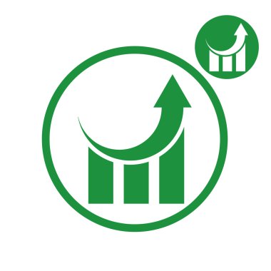 sade tek renkli simge izole o vektör grafik büyüme grafik