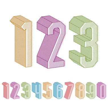 3D geometrik numaralarını satırları ile dokular oluşturabilirsiniz..
