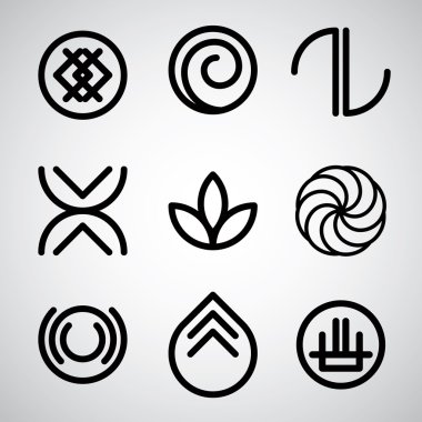 soyut semboller 5 ayarla.