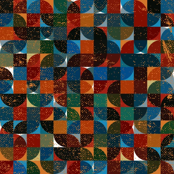 Mosaico abstracto patrón retro sin costuras . — Archivo Imágenes Vectoriales