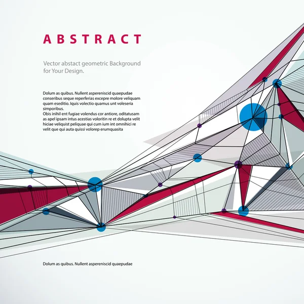 Vector abstracte geometrische achtergrond, technische stijl illustrati — Stok Vektör