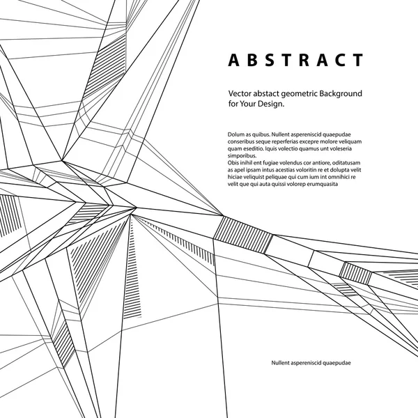 Vector abstracto fondo geométrico, tecno estilo negro y whi — Archivo Imágenes Vectoriales