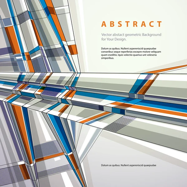 Fondo geométrico abstracto vectorial, ilustración de estilo moderno . — Archivo Imágenes Vectoriales