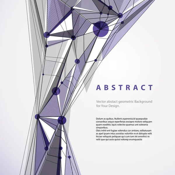 Fondo geométrico abstracto vectorial, estilo contemporáneo illustr — Vector de stock
