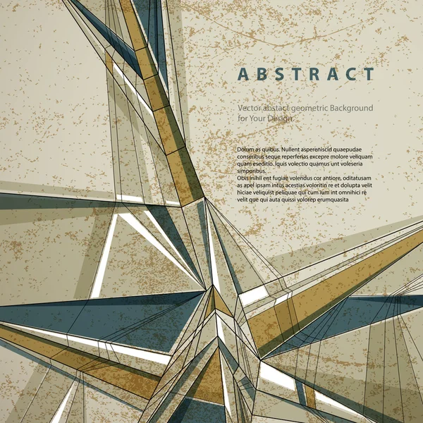 Fondo geométrico abstracto vectorial, ilustración de estilo técnico — Archivo Imágenes Vectoriales