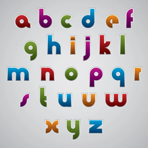 Alphabet de lettres numériques de style géométrique moderne . — Image vectorielle