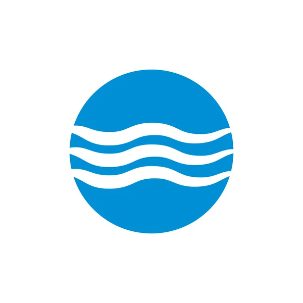 Icono de agua de onda, icono abstracto, símbolo de vector — Archivo Imágenes Vectoriales