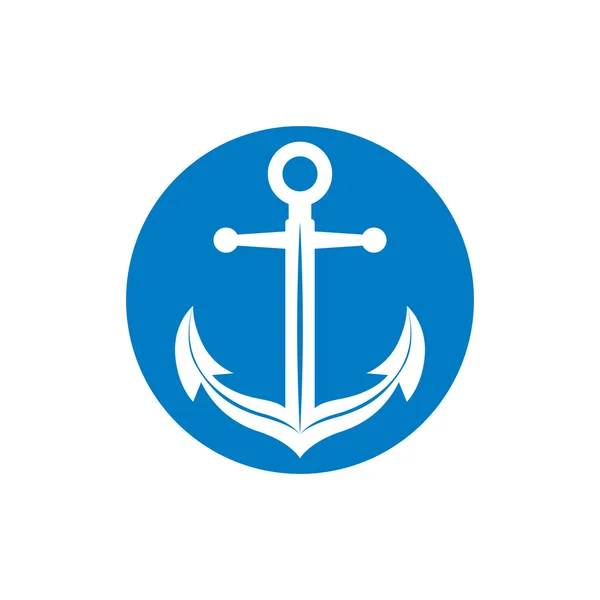 Simbolo di ancoraggio, icona vettoriale monocromatica . — Vettoriale Stock