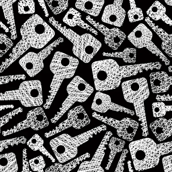 Keys seamless pattern, Security theme seamless bound, vecto — стоковый вектор