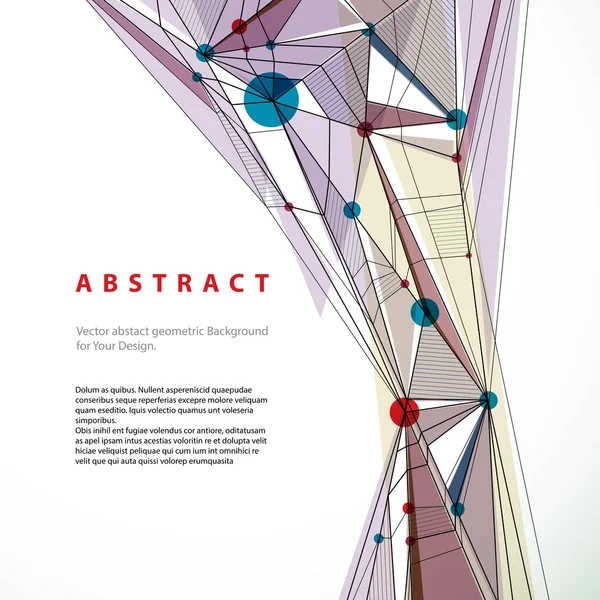 Fond géométrique abstrait vectoriel, illustration de style moderne . — Image vectorielle