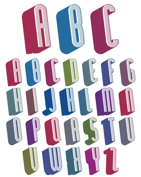 3D ψηλό συμπυκνωμένη γραμματοσειρά για τίτλους με καλό στυλ. — Διανυσματικό Αρχείο