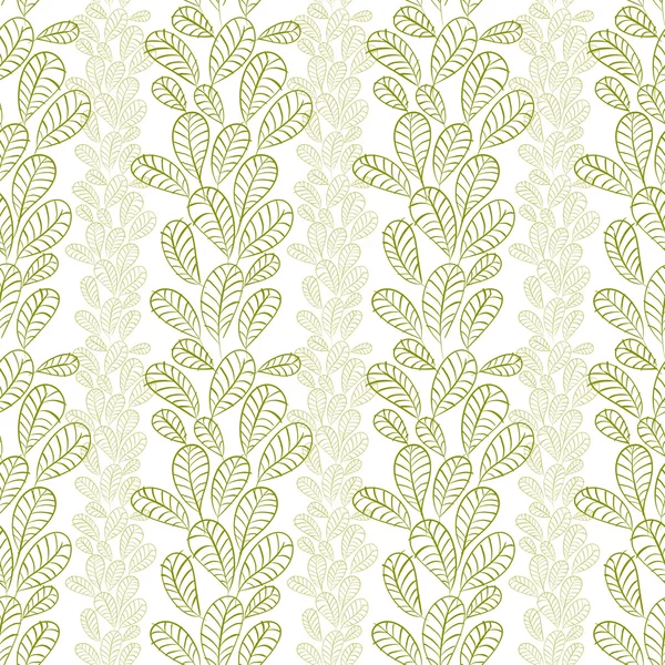 Seamless leaves pattern, floral wallpaper, hand drawn, vector. — Stock Vector