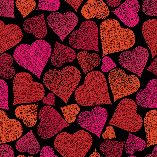 Tema sorunsuz arka plan, kalpleri seamless modeli, vektör seviyorum,