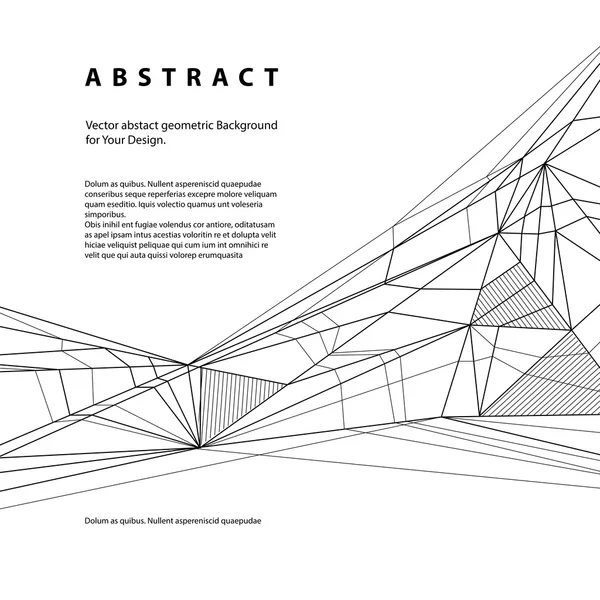 Vector fondo geométrico abstracto, estilo contemporáneo negro a — Archivo Imágenes Vectoriales