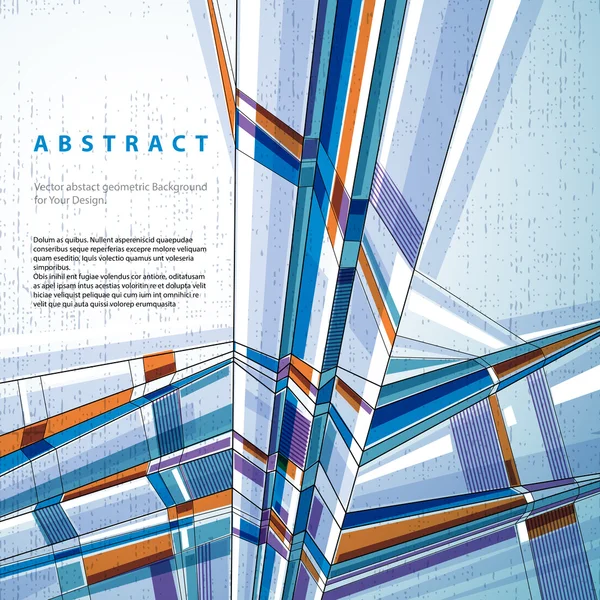 Fondo geométrico abstracto vectorial, ilustración de estilo moderno . — Archivo Imágenes Vectoriales