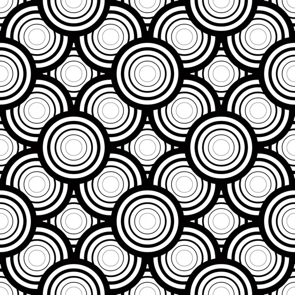 Seamless black and white geometric vector background, simple str — Stock Vector