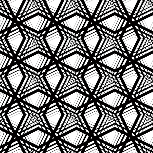 Rayures motif géométrique sans couture, noir et blanc vecteur backg — Image vectorielle