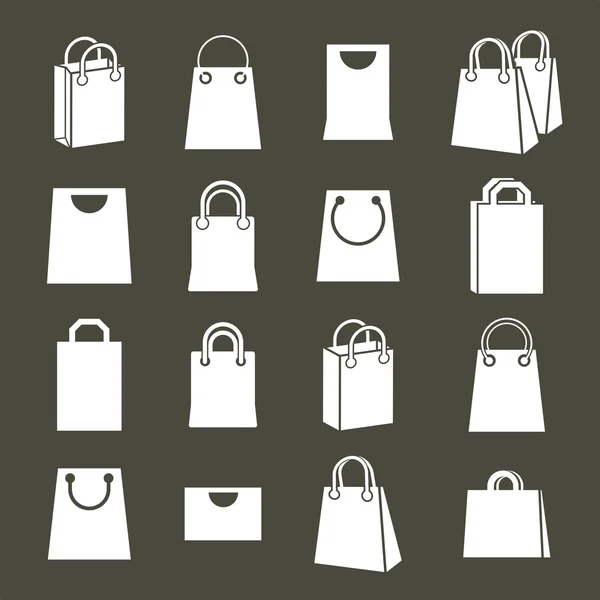 Shopping tillbaka ikoner vektor set, shopping tema förenklad symbol — Stock vektor