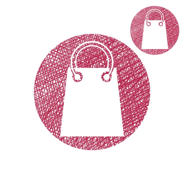 Beyaz b izole alışveriş çantası vektör sade tek renkli simge — Stok Vektör