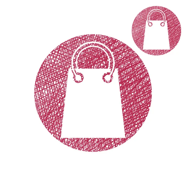 Bolso de compras vector simple icono de un solo color aislado en blanco b — Archivo Imágenes Vectoriales