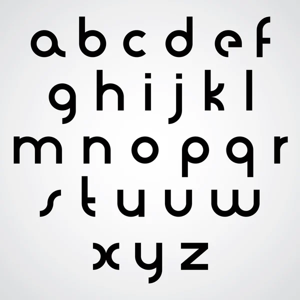 Vektorové abeceda, moderní styl zjednodušující písmo. — Stockový vektor