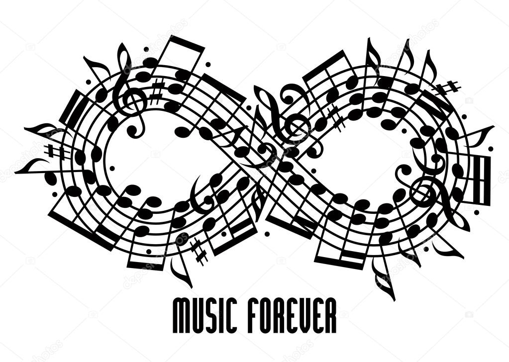Forever music concept.