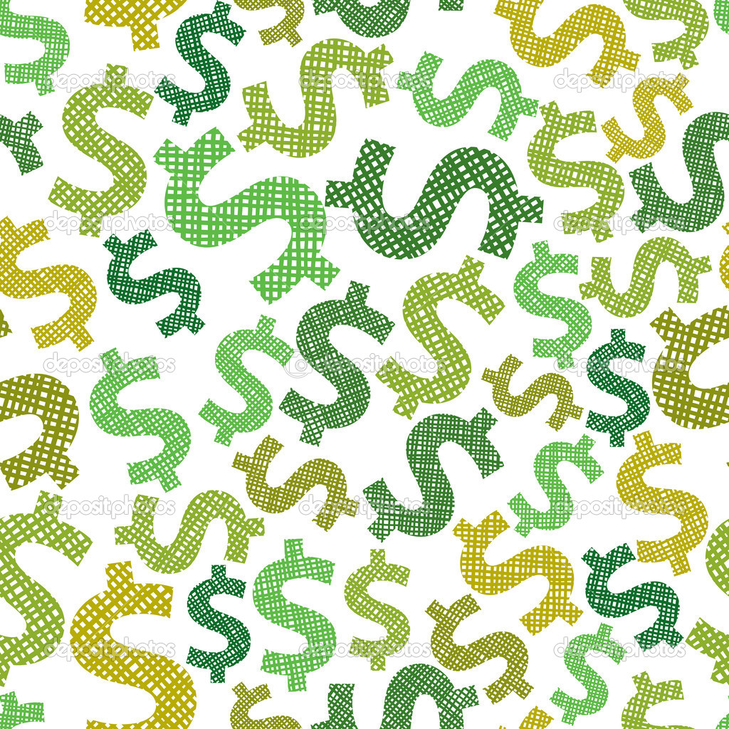 Dollar seamless pattern, economy and money theme vector backgrou