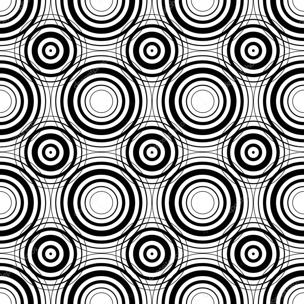 Seamless geometric black and white stripes background, simple ve Stock