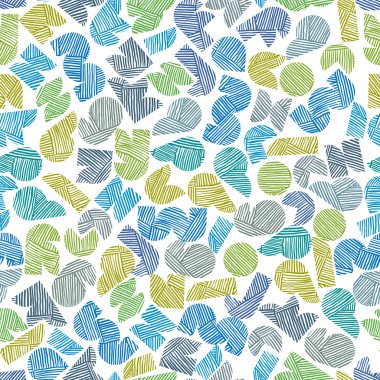 elle çizilmiş vektör Illustration Dikişsiz desen te hatları