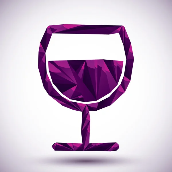 Violet vrede geometrische pictogram gemaakt in 3D-moderne stijl, beste voor ons — Stockvector