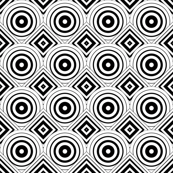 Naadloze geometrische achtergrond, eenvoudige zwarte en witte strepen ve — Stockvector