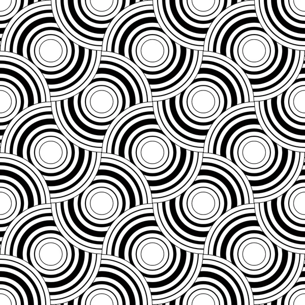 Naadloze geometrische patroon, eenvoudige vector zwarte en witte streep — Stockvector