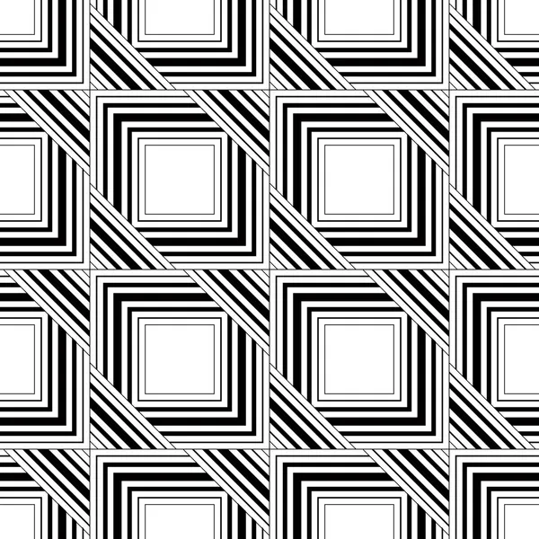 Seamless black and white pattern, simple vector stripes geometri — Stock Vector