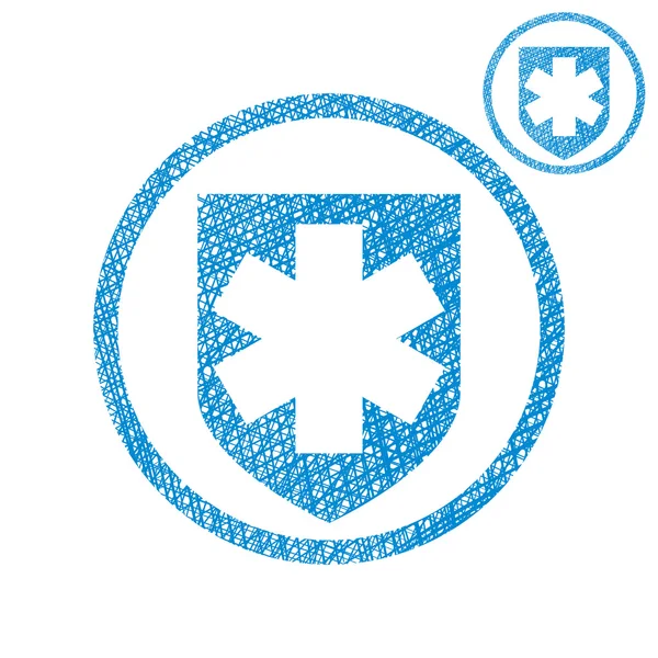 Seguro médico vector simple icono de un solo color aislado en wh — Archivo Imágenes Vectoriales