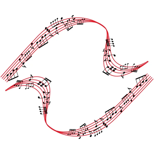 Notas de música fondo, elegante composición del tema musical, vecto — Vector de stock