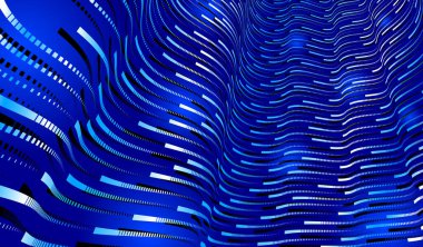 Büyük veri akışı, nanoteknoloji ve bilimin 3D soyutlanması, elektronik ve dijital stil, kablo ağı boyutsal perspektif.