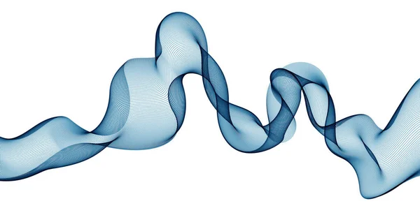 흐르는 입자들은 역동적 소리의 움직임 곡선을 그리죠 일러스트 아름다운 파도가 — 스톡 벡터