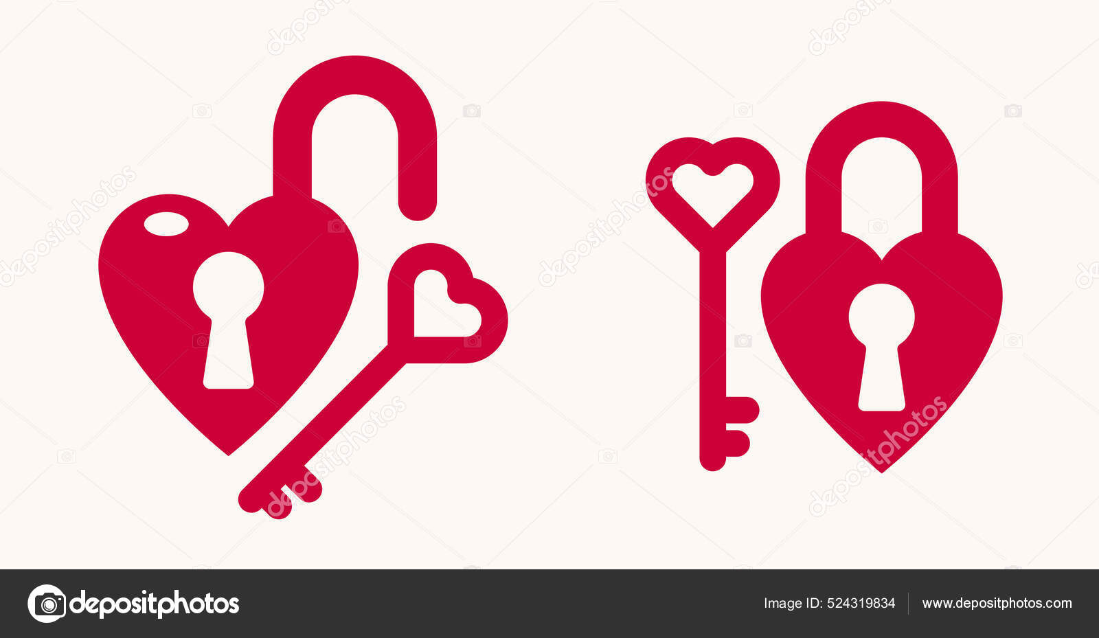 Coração Forma Logotipo Vetor Cadeado Ícone Bloqueio Turnkey Amor Tema Vetor  de ©Ostapius 524319834, image size:1600x929