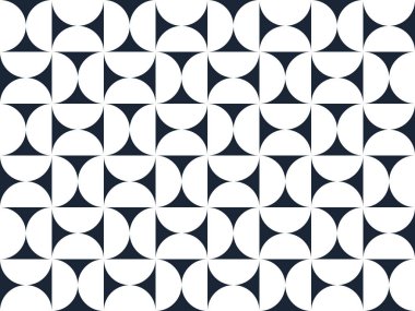Soyut vektör geometrik desen, siyah ve beyaz basit geometrik elementler tekrar kiremitler, duvar kağıdı veya web sitesi arka planı, geçmişe dönük tasarım arka planı.