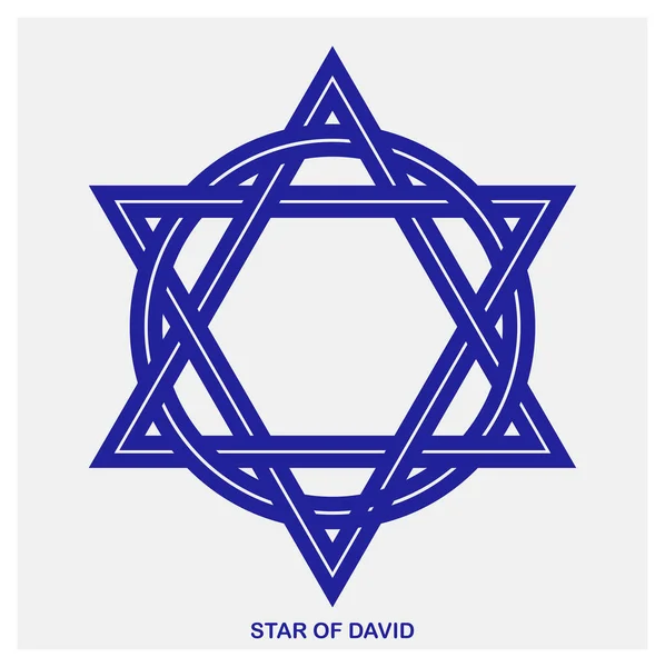 Star David Ősi Zsidó Szimbólum Készült Modern Lineáris Stílusú Vektor — Stock Vector