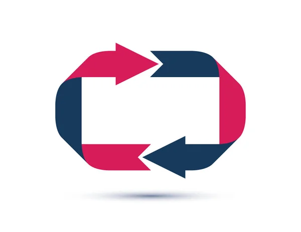 Loop Pile Vektor Logo Eller Tegn Dobbelt Pile Opdateringssymbol Teamwork – Stock-vektor