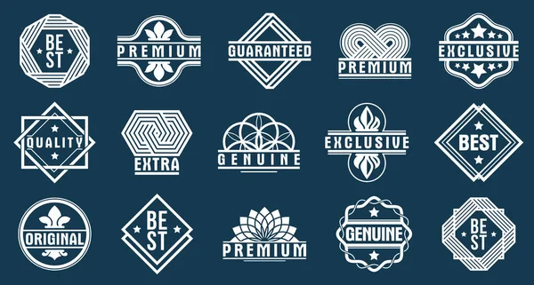 Badges Und Logos Kollektion Für Verschiedene Produkte Und Unternehmen Schwarz — Stockvektor