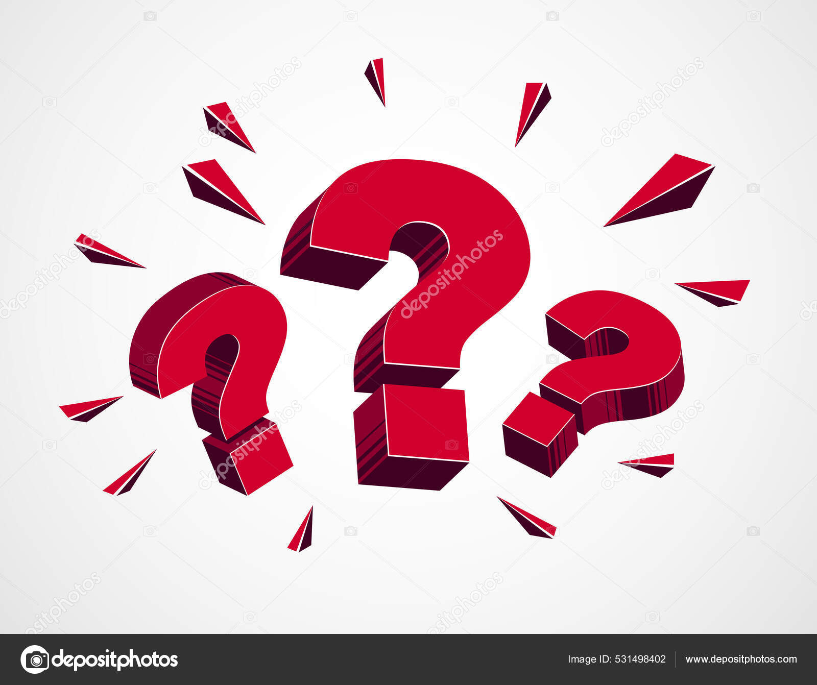 Três Marcas Pergunta Ícone Vetor Símbolo Consulta Elemento Design Vetor de  ©Ostapius 531498402, image size:1600x1342