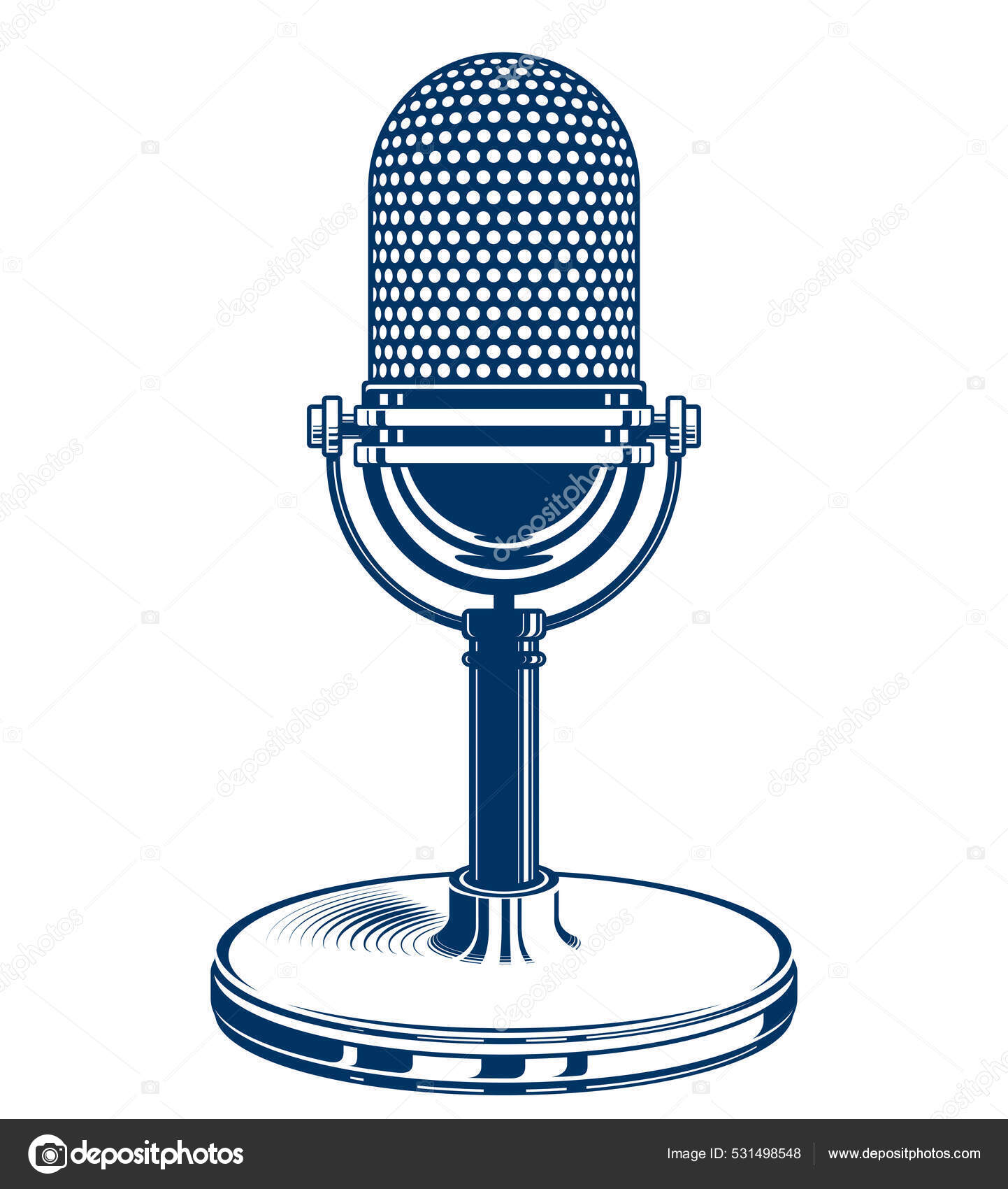 Retro Studio Mikrofon Vektor Illustration Live Show Konzept  Öffentlichkeitsarbeit Stock-Vektorbild von ©Ostapius 531498548, image size:1442x1700