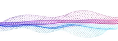 Noktalı parçacıklar dalga akış vektörü soyut teknoloji ve bilim arkaplan, büyük veri akışı, karışık renkler, güzel üç boyutlu hava ışığı soyutlama dizayn noktaları hareket dizisi.